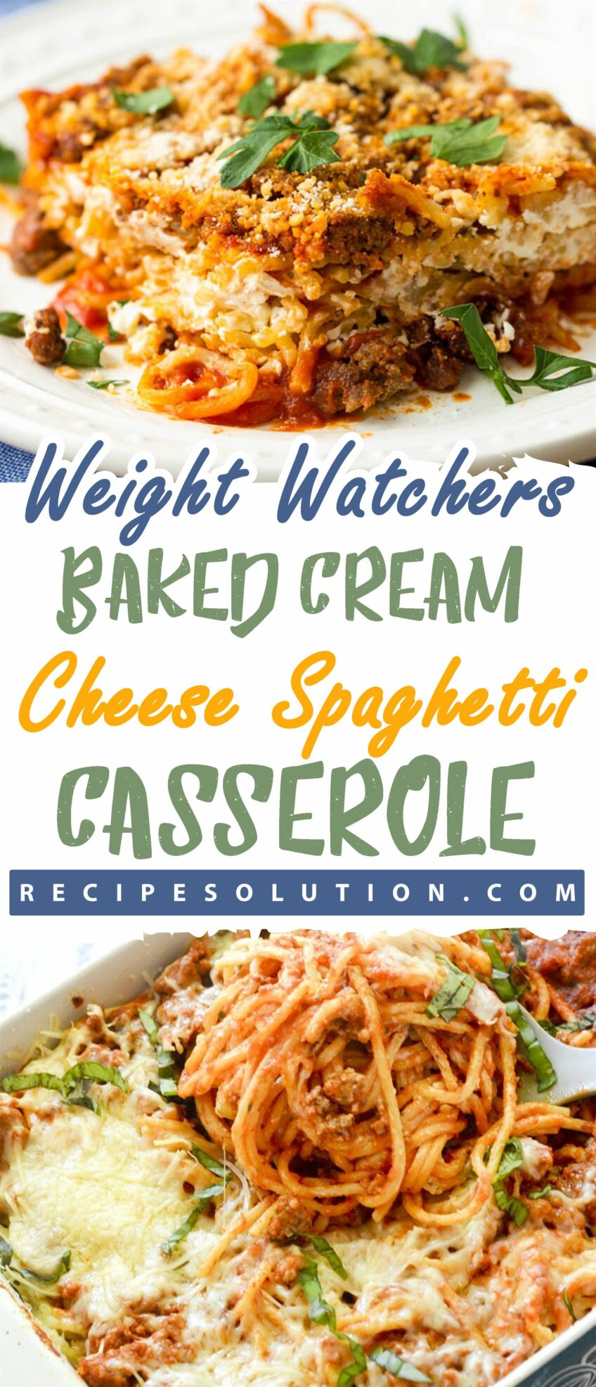 Baked Cream Cheese Spaghetti Casserole