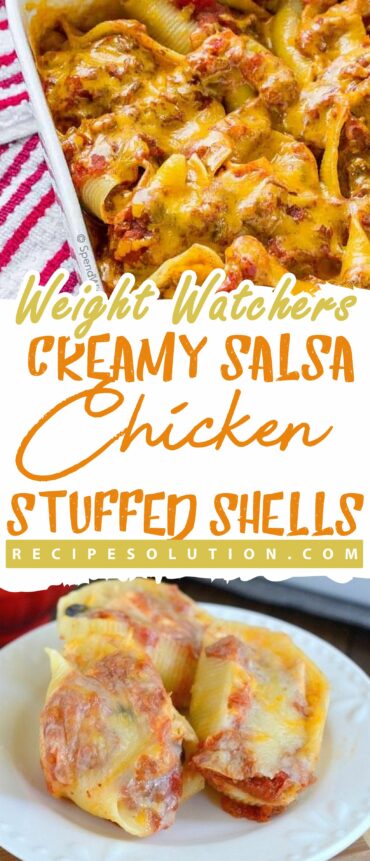 CREAMY SALSA CHICKEN STUFFED SHELLS