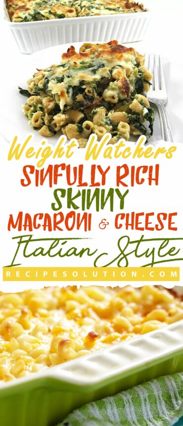 Sinfully Rich and Skinny Macaroni & Cheese, Italian-Style