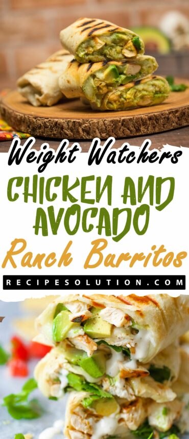 CHICKEN AND AVOCADO RANCH BURRITOS