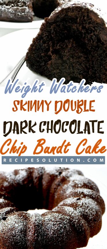 Skinny Double Dark Chocolate Chip Bundt Cake