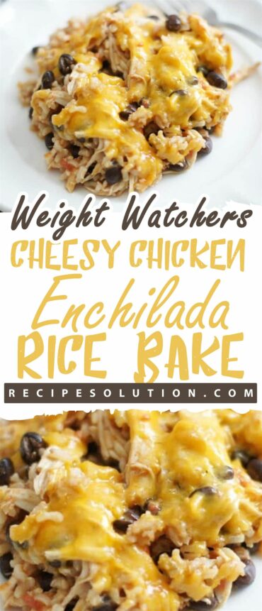 CHEESY CHICKEN ENCHILADA RICE BAKE