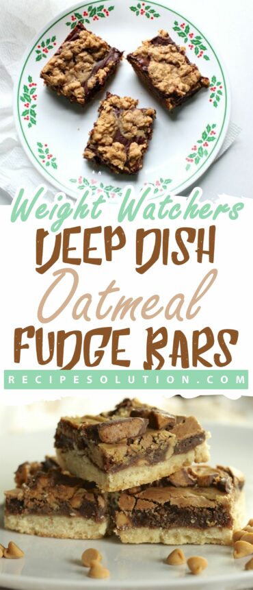 WEIGHT WATCHERS DEEP DISH OATMEAL FUDGE BARS