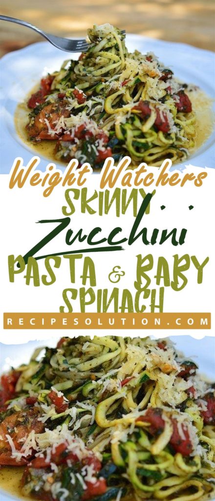 Skinny Zucchini Pasta & Baby Spinach - Pioneer COOKERY 2025 | +1000 Best Pioneer Healthy Recipes