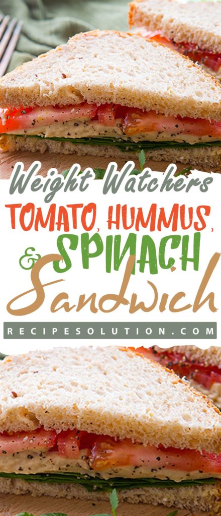 Tomato, Hummus, and Spinach Sandwich - Pioneer COOKERY 2025 | +1000 Best Pioneer Healthy Recipes