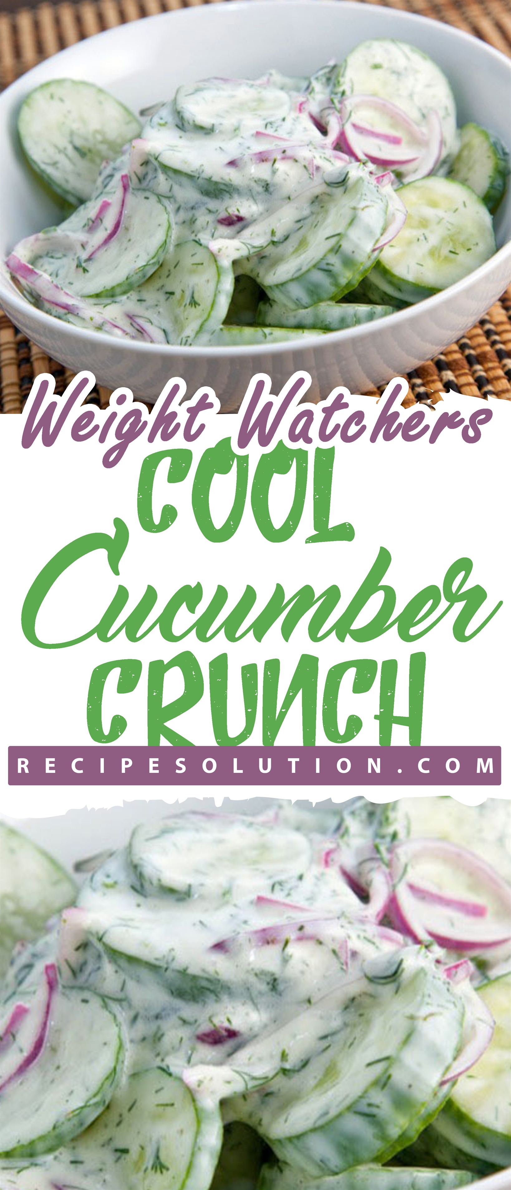 Weight Watchers Cool Cucumber Crunch!!! - Pioneer COOKERY 2025 | +1000 Best Pioneer Healthy Recipes