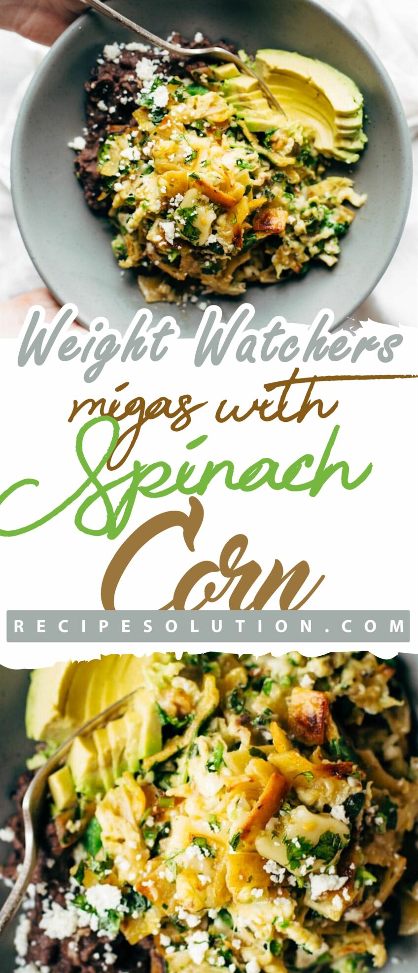 MIGAS WITH SPINACH AND CORN