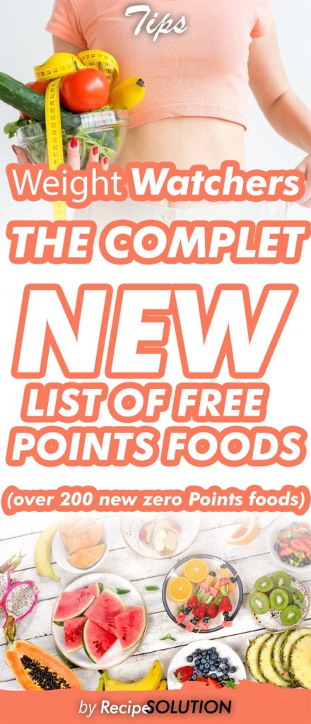 The Complete Weight Watchers List of Free Points foods (over 200 new Zéro Points foods) - Pioneer COOKERY 2025 | +1000 Best Pioneer Healthy Recipes