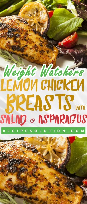 Lemon Chicken Breasts with Salad & Asparagus