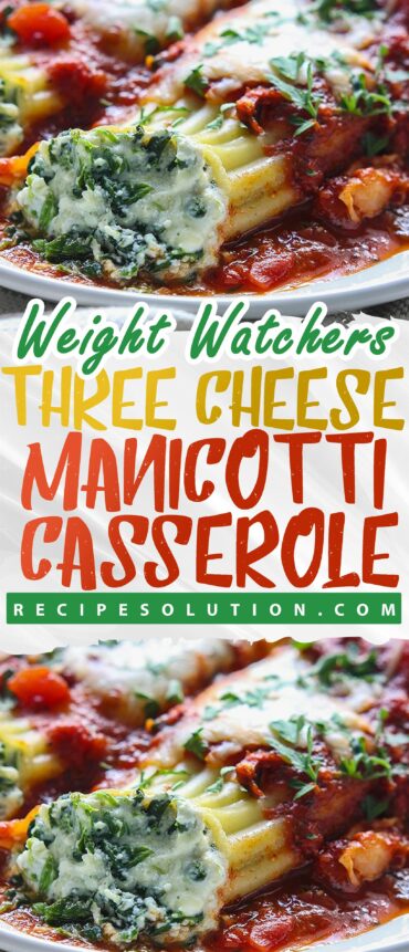 Three Cheese Manicotti Casserole