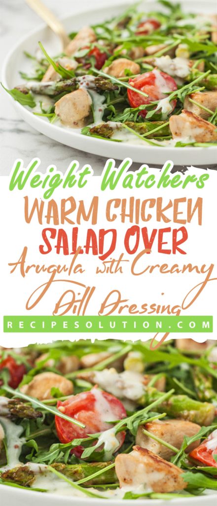 Warm Chicken Salad Over Arugula with Creamy Dill Dressing - Pioneer COOKERY 2025 | +1000 Best Pioneer Healthy Recipes