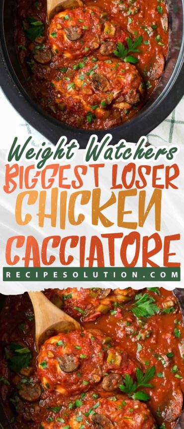 Biggest Loser Chicken Cacciatore – 9 Smartpoints