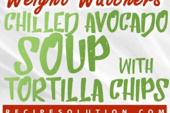 Chilled avocado soup with tortilla chips