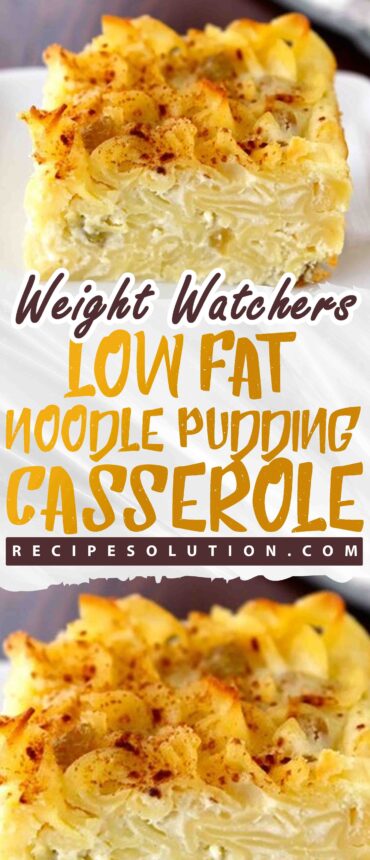 Super Yummy, Low Fat Noodle Pudding Casserole