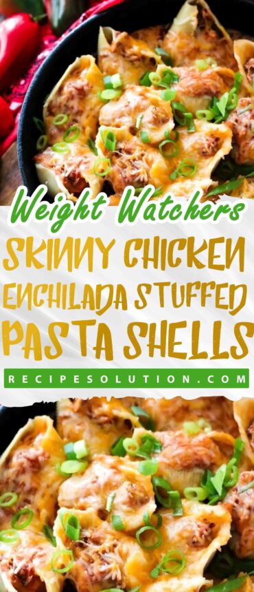 Skinny Chicken Enchilada Stuffed Pasta Shells