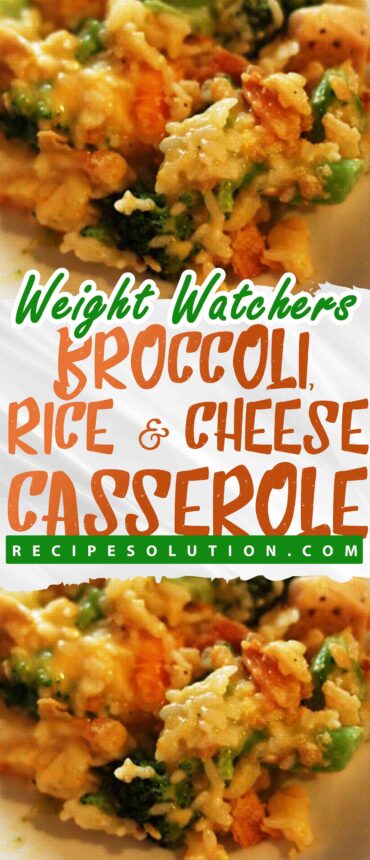 BROCCOLI, RICE AND CHEESE CASSEROLE