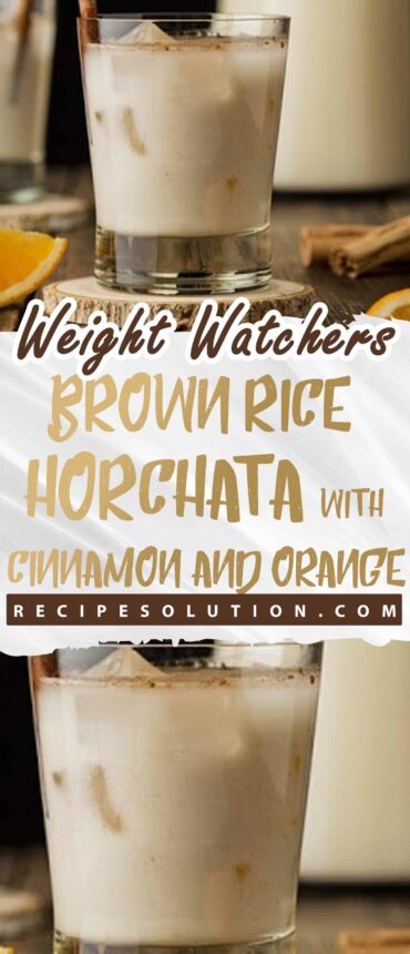 BROWN RICE HORCHATA WITH CINNAMON AND ORANGE