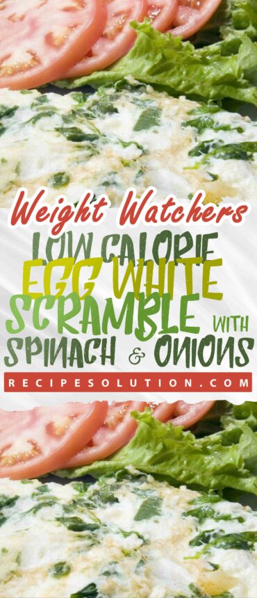 Low Calorie Egg White Scramble With Spinach and Onions