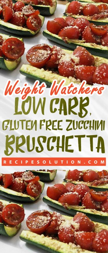 Low Carb, Gluten Free Zucchini Bruschetta