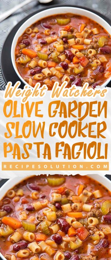 Olive Garden Slow Cooker Pasta Fagioli Recipe