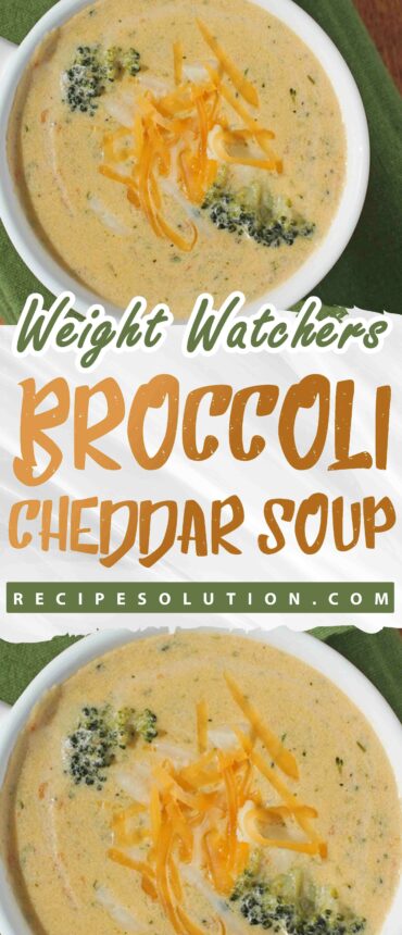 BROCCOLI CHEDDAR SOUP   { 2 SMARTPOINTS (FREESTYLE) }