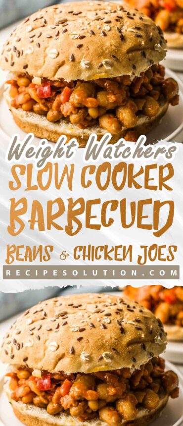 Slow Cooker Barbecued Beans & Chicken Joes Points Plus: 8