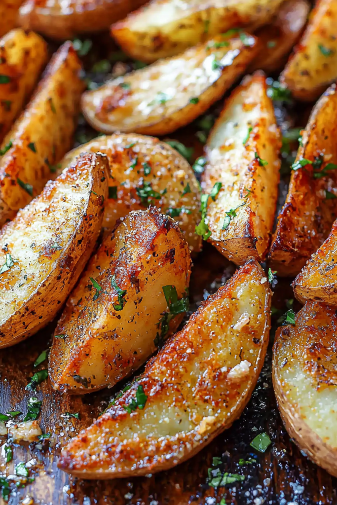 Weight Watchers Baked Garlic Parmesan Potato Wedges