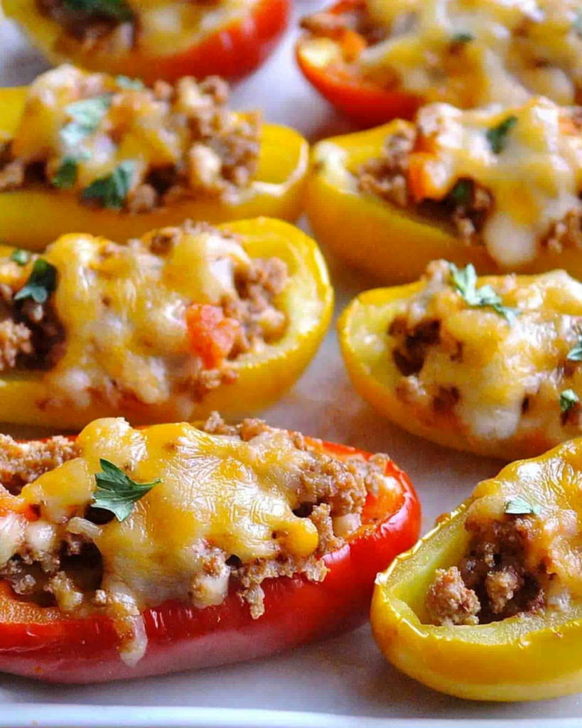 Skinny Bell Pepper Nacho Boats