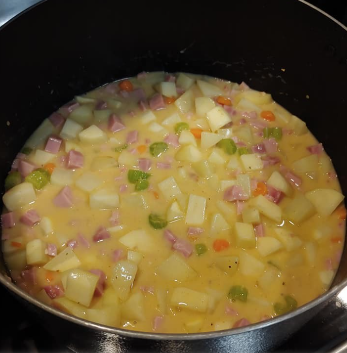 Slow Cooker Ham and Potato Soup 