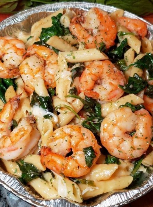 Cheese Shrimp Penne Pasta & Spinach - Pioneer COOKERY 2025 | +1000 Best Pioneer Healthy Recipes