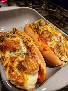 Homemade meatball subs 