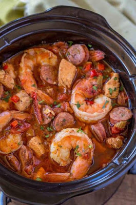 The Best Jambalaya Ever with chiecken and shrimp 