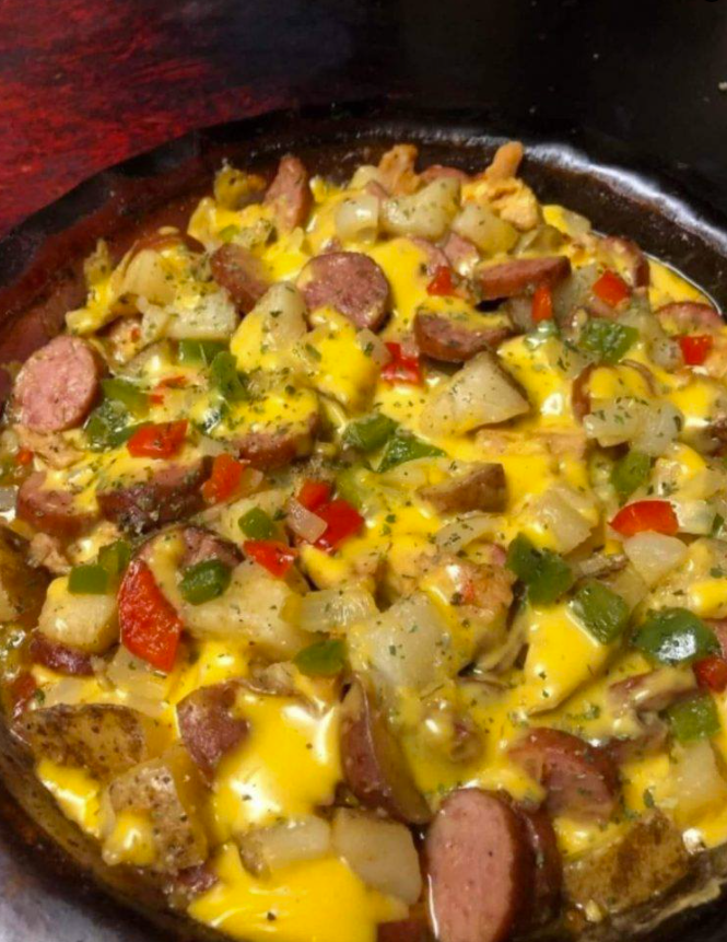 Cheese Potato & Smoked Sausage Casserole