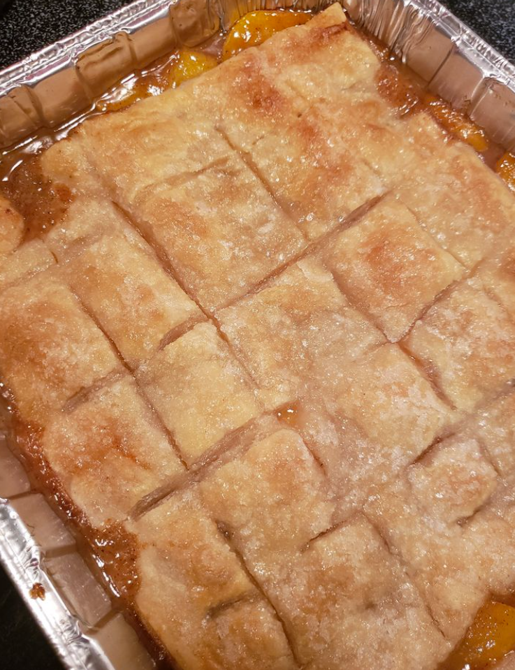 Triple Crust Peach Cobbler