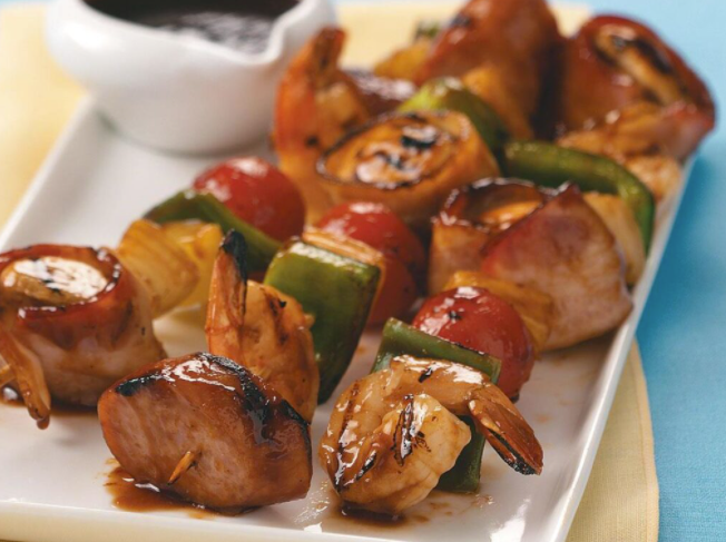 Sausage and Shrimp Kabobs