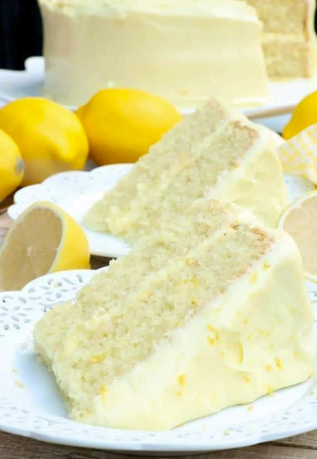 Lemon Velvet Cake | Lemon Cream Cheese Frosting 