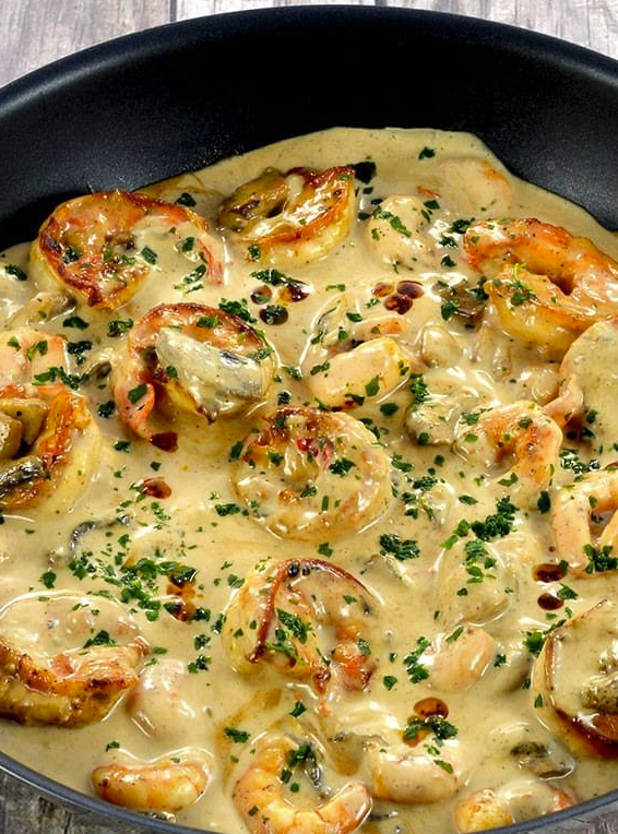 Garlic Shrimp Coconut Milk Sauce