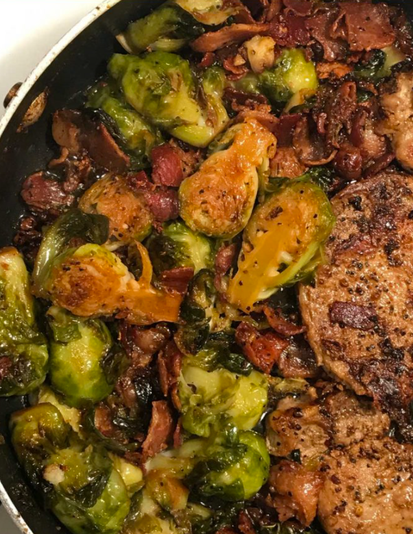 ROASTED BRUSSELS SPROUTS ( SKILLET ) !!