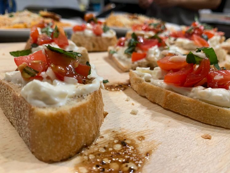 Tomato and Goat Cheese Bruschetta