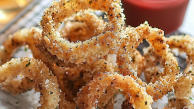 Easy Crunchy Baked Onion Rings