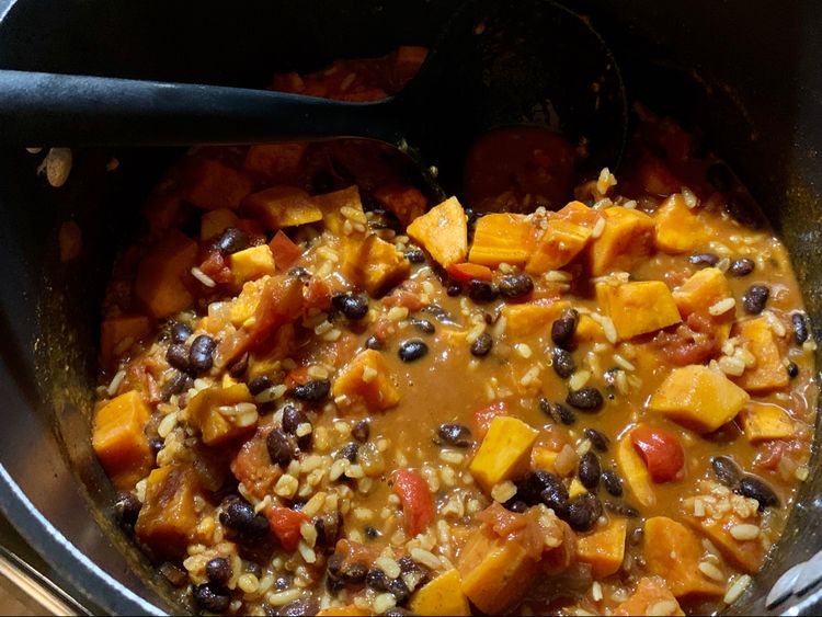 Healthy Sweet Potato and Black Bean Chili